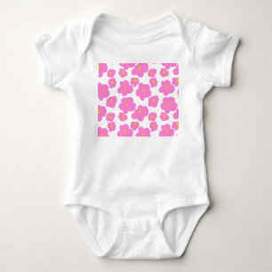 Rosa gelbe Blume Moderne Eleganz Baby Strampler