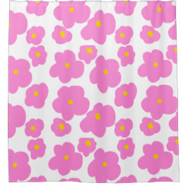 Rosa gelbe Blume Moderne Eleganz Duschvorhang