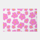 Rosa gelbe Blume Moderne Eleganz Fußmatte (Vorderseite)