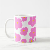 Rosa gelbe Blume Moderne Eleganz Kaffeetasse (Links)