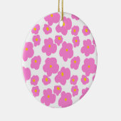 Rosa gelbe Blume Moderne Eleganz Keramik Ornament (Rechts)