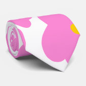 Rosa gelbe Blume Moderne Eleganz Krawatte (Gerollt)