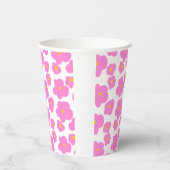 Rosa gelbe Blume Moderne Eleganz Pappbecher (Links)