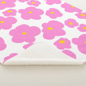 Rosa gelbe Blume Moderne Eleganz Sherpadecke (3/4)