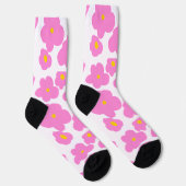 Rosa gelbe Blume Moderne Eleganz Socken (Rechts)