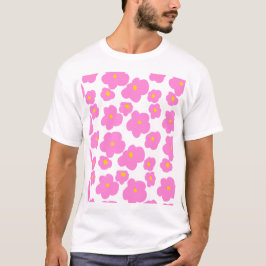 Rosa gelbe Blume Moderne Eleganz T-Shirt