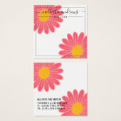 Rosa gelbe Blumen Curry Earring Display Card (Vorne & Hinten)