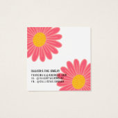 Rosa gelbe Blumen Curry Earring Display Card (Rückseite)