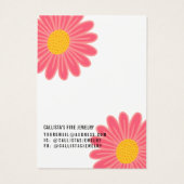 Rosa gelbe Blumen Curry Earring Display Card (Rückseite)