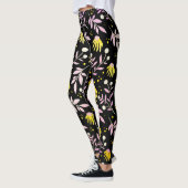 Rosa + Gelbe Blumen Leggings (Links)