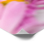 Rosa Gelbe Blumen Nahtloser Hintergrund Poster (Ecke)