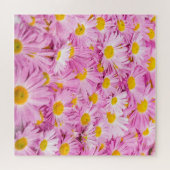 Rosa Gelbe Blumen Nahtloser Hintergrund Puzzle (Horizontal)