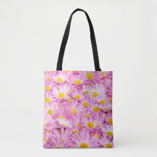 Rosa Gelbe Blumen Nahtloser Hintergrund Tasche