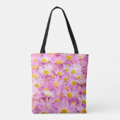 Rosa Gelbe Blumen Nahtloser Hintergrund Tasche (Rückseite)
