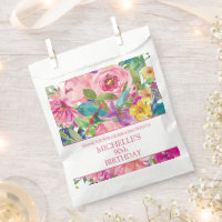 Rosa Gelbe Blumenfrauen Geburtstagsparty