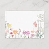Rosa Gelbe Blumengarten Visitenkarte (Rückseite)
