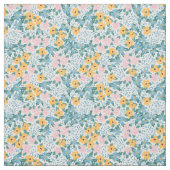 Rosa Gelbe Blüten Blumenmuster Stoff (Muster)