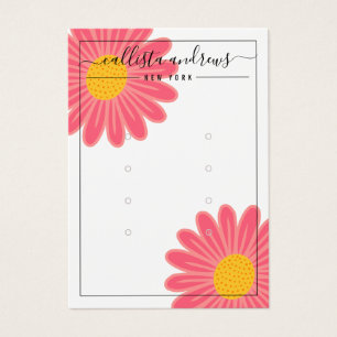 Rosa Gelbe Blüten, mehrfache Earring-Display-Karte