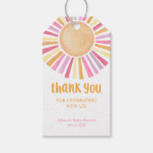 Rosa gelbe Boho Sonnenscheinheiligkeit Mädchen Dus Geschenkanhänger (Vorderseite)