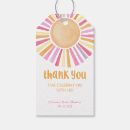 Rosa gelbe Boho Sonnenscheinheiligkeit Mädchen Dus Geschenkanhänger