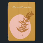 Rosa Gelbe botanische Natur Personalisierter Name iPad Pro Cover<br><div class="desc">Dieses stilvolle iPad Cover zeichnet sich durch eine minimalistische botanische Abbildung in einem schönen Herbstschatten aus Senfgelb auf einem abstrakten Formenhintergrund in Rosa aus. Personalisieren Sie es mit Ihrem Namen. Tolle Geschenkidee!</div>
