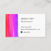 Rosa Gelbe Bright-Farbstreifen - Visitenkarte (Rückseite)