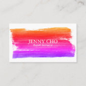 Rosa Gelbe Bright-Farbstreifen - Visitenkarte (Vorderseite)