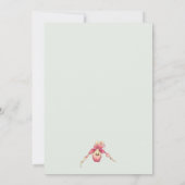 Rosa/gelbe Dame Slipper Orchid Grüne Hochzeit Einladung (Rückseite)