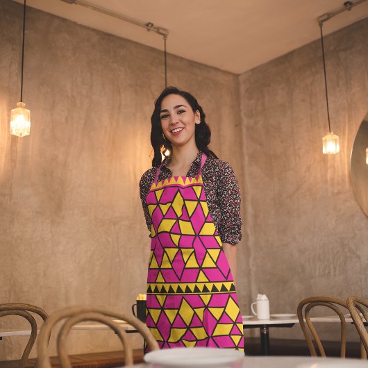 Rosa Gelbe Dreiecke Schürze