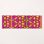 rosa gelbe Dreiecke Yogamatte (Vorderseite (Horizontal))