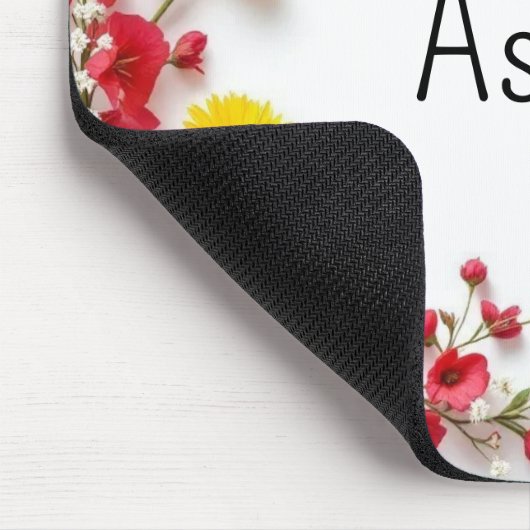 Rosa Gelbe Elegante Blume Mousepad (Ecke)