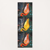 Rosa Gelbe Flamingo Trio wagen Sie es sich anders Yogamatte (Vorderseite)
