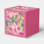 Rosa Gelbe Flora 90. Geburtstag Geschenkschachtel (Rückseite)