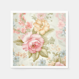 Rosa Gelbe Flora Napkins Serviette