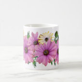 Rosa Gelbe Florale Rustikale Elegante Hochzeit Kaffeetasse (Mittel)