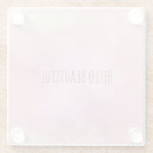 Rosa gelbe Gefärbte Krawatte Glasuntersetzer (Rückseite)