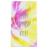 Rosa gelbe gefärbte Krawatte Kleine Geschenktüte (Vorderseite)