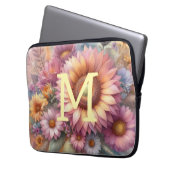 Rosa gelbe Gelbblüte Laptopschutzhülle (Vorderseite Links)