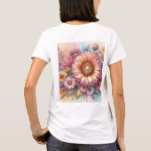 Rosa gelbe Gelbblüte T-Shirt (Rückseite)