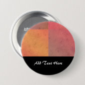 Rosa Gelbe geometrische Wasserfarbe Kunst Button (Vorne & Hinten)