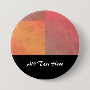 Rosa Gelbe geometrische Wasserfarbe Kunst Button