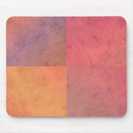 Rosa Gelbe geometrische Wasserfarbe Kunst Mousepad (Vorne)