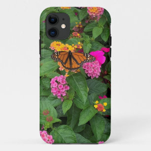 Rosa Gelbe grüne Lantana mit Schmetterling Case-Mate iPhone Hülle