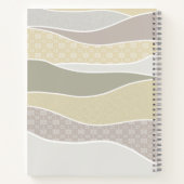 Rosa gelbe, grüne Streifen Abstrakte Waves Name Notizblock (Rückseite)