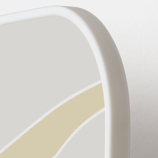 Rosa gelbe, grüne Streifen Abstrakte Waves Name Pickleball Schläger (Linke Seite)