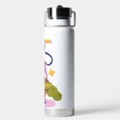 Rosa gelbe grüne Wasserflasche Trinkflasche (Hinten)