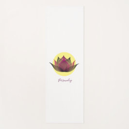 Rosa Gelbe Lotus Blume Einfache Elegante Moderne Yogamatte