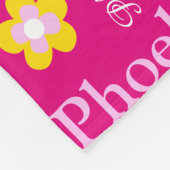 Rosa gelbe Mädels nennen Blume-Decke Fleecedecke (Ecke)