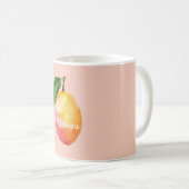Rosa gelbe Mango Frucht Kaffeetasse (VorderseiteRechts)