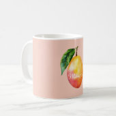 Rosa gelbe Mango Frucht Kaffeetasse (Vorderseite Links)